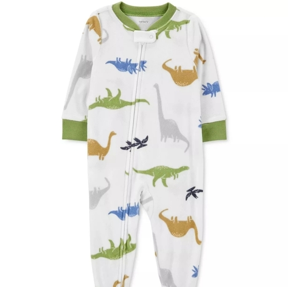 🔹️Carter's🔹️ Toddler Boys Dino-Print Fleece  Pajamas size 2T  NEW  W/ TAGS ✨️ - Picture 1 of 1